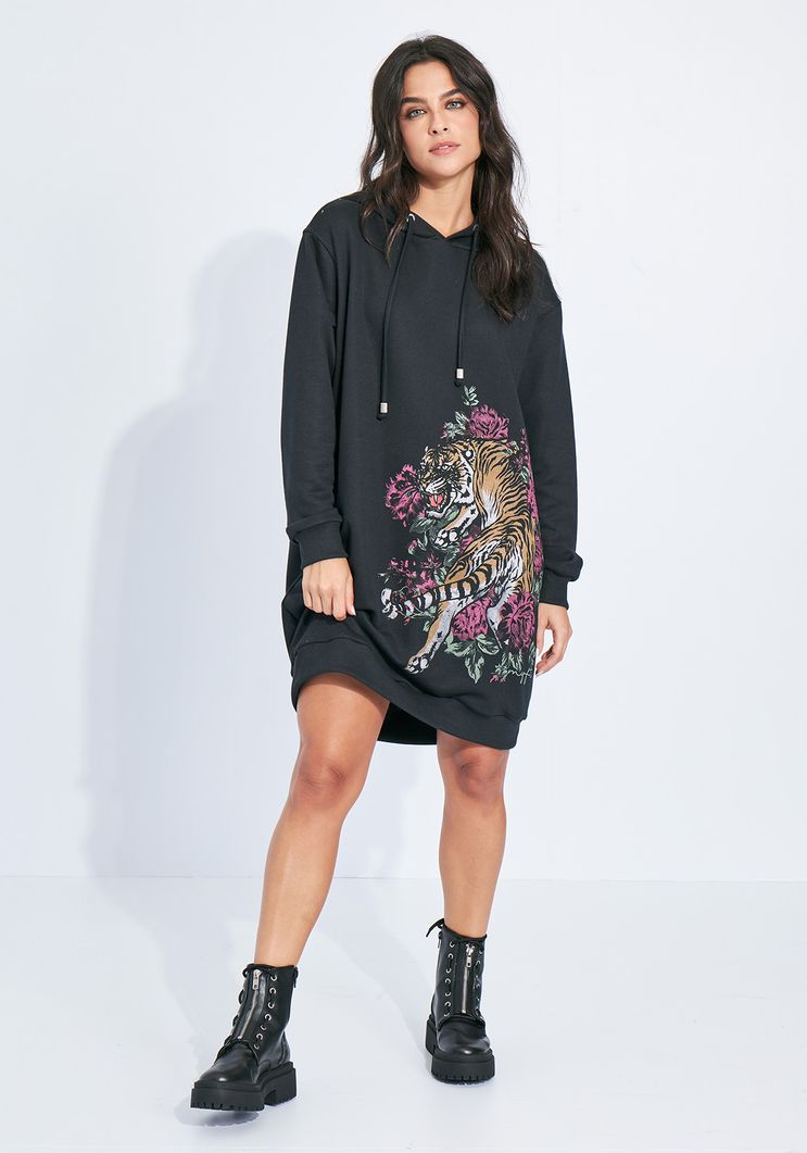 off the shoulder moletom com capuz