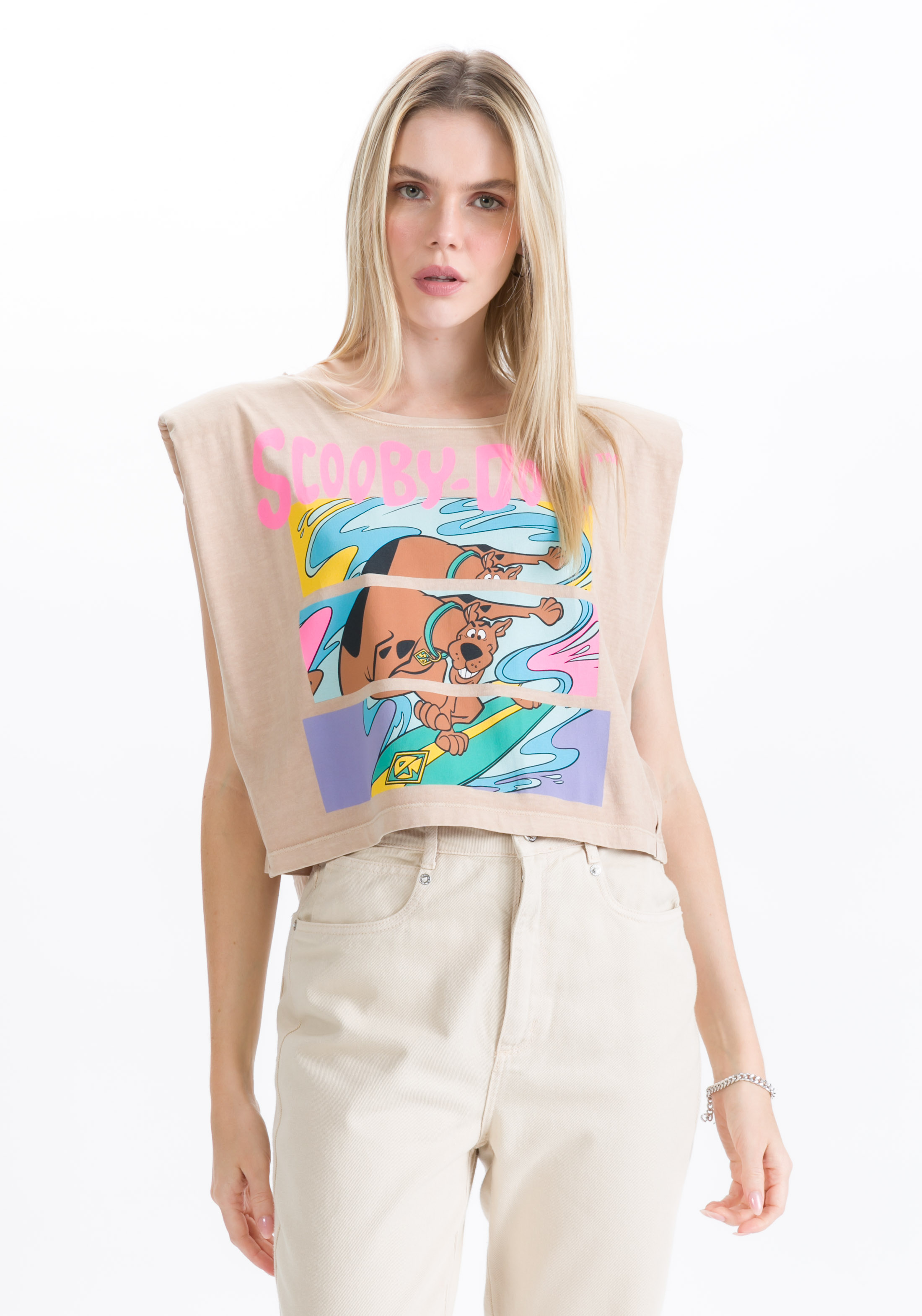 muscle tee bege